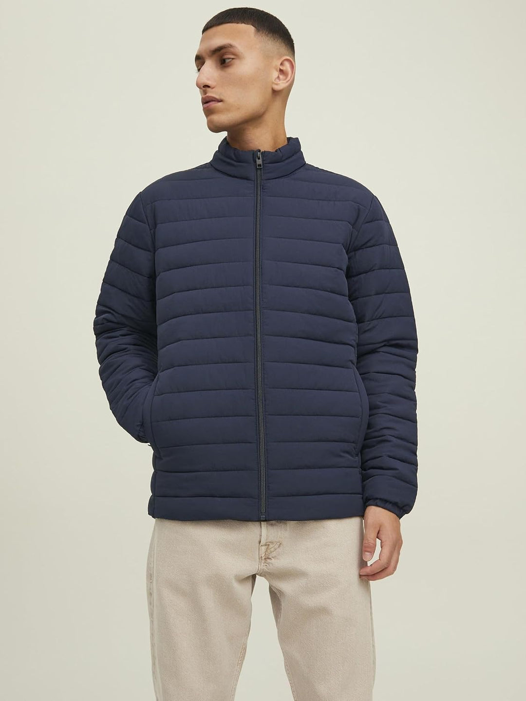 JACK & JONES Herren Jjerecycle Puffer Collar Noos Gesteppt, Navy Blazer