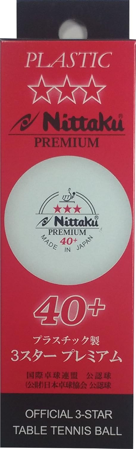 NITTAKU 3-Sterne Premium 40+ Tischtennisbälle (12er-Pack)