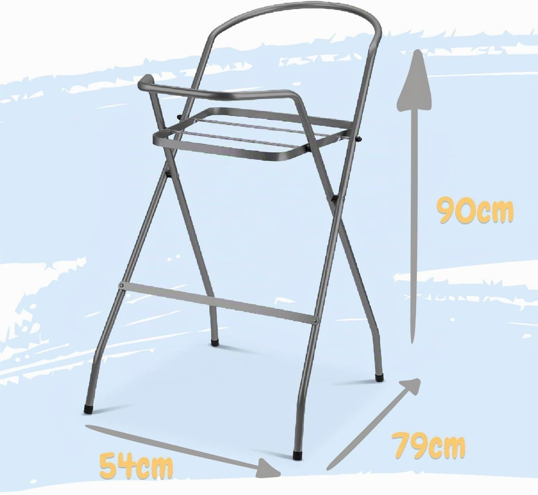 Babybadewanne mit Ständer 5 Set TÜV Rheinland geprüft - Babybadewanne + Baby Badewannensitz + Wickel