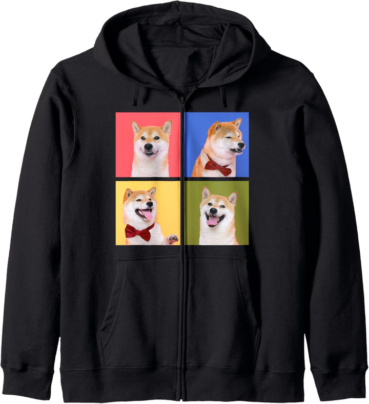 Pop Art Shiba Inu Ästhetischer Stil Doge Kapuzenjacke