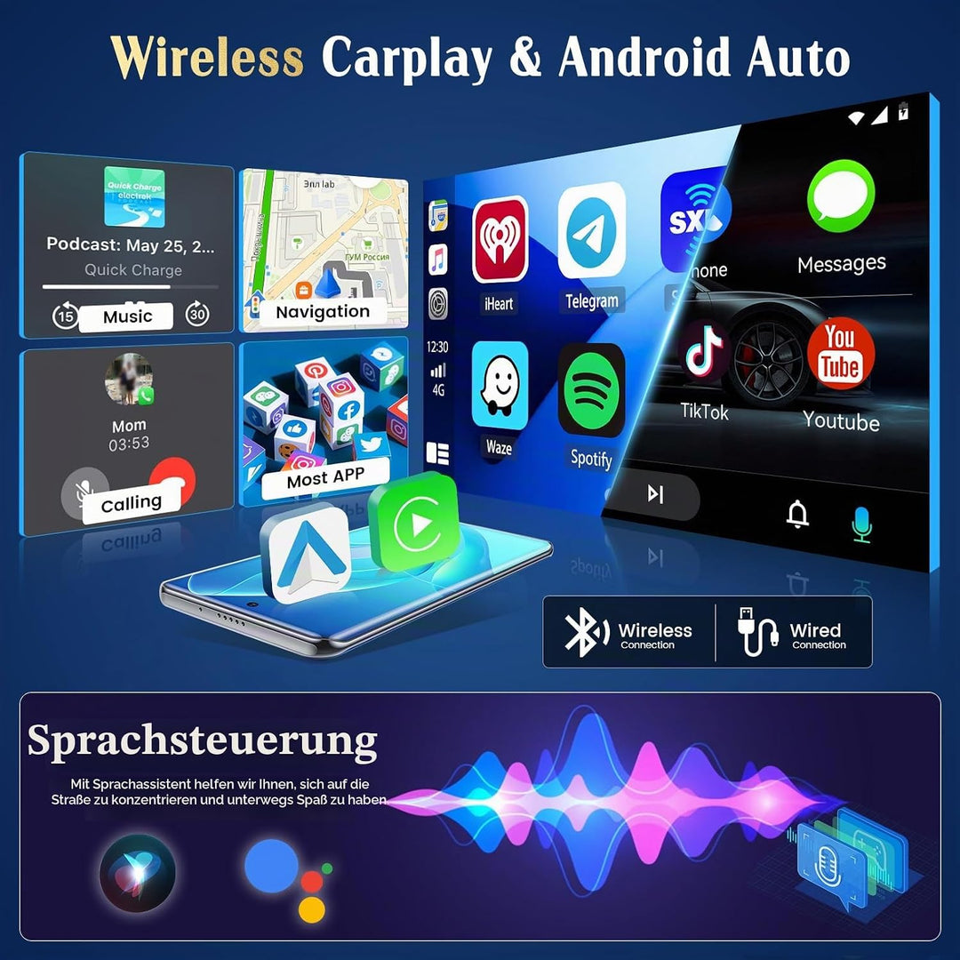 Hikity 2+64G Android Autoradio Wireless Carplay für Toyota Corolla Verso AR10 2004-2009 Bildschirm 9