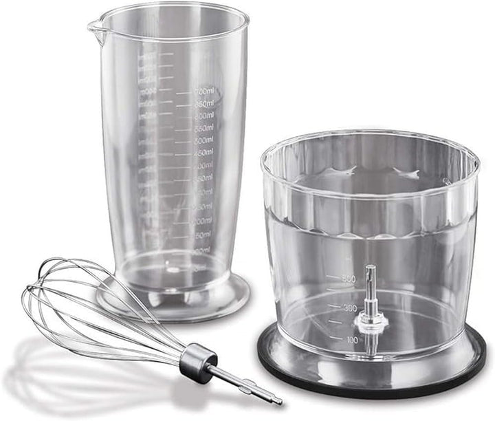 Russell Hobbs Stabmixer [3-in-1: Pürierstab/Zerkleinerer, Mixer- & Schneebesenaufsatz] Matt Schwarz