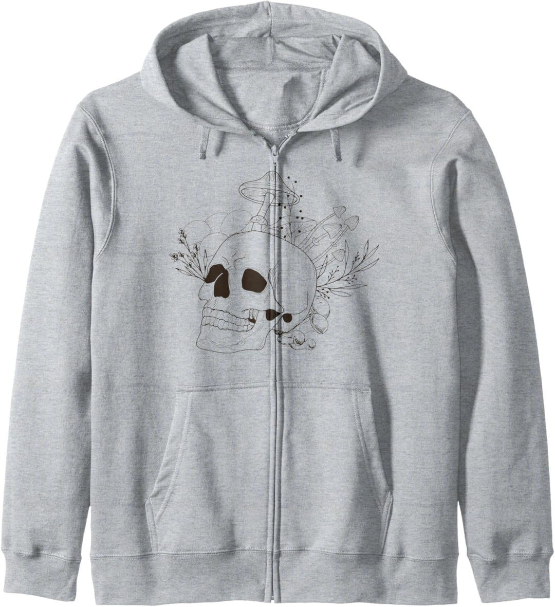 Goblincore Aesthetic Alt Dark Academia Pilz Schädel Kapuzenjacke