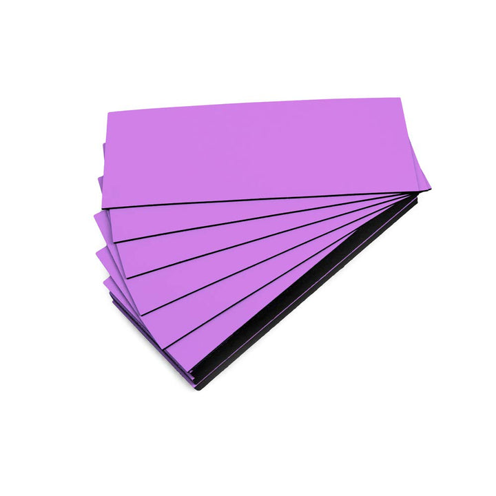25 Magnet-Etiketten, Farbe Hellviolett, Länge 10 cm – Breite 4 cm. Hellviolett Longueur 10cm - Large