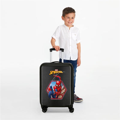 Hartschalenkabinenkoffer 55 cm Spiderman Geo Schwarz