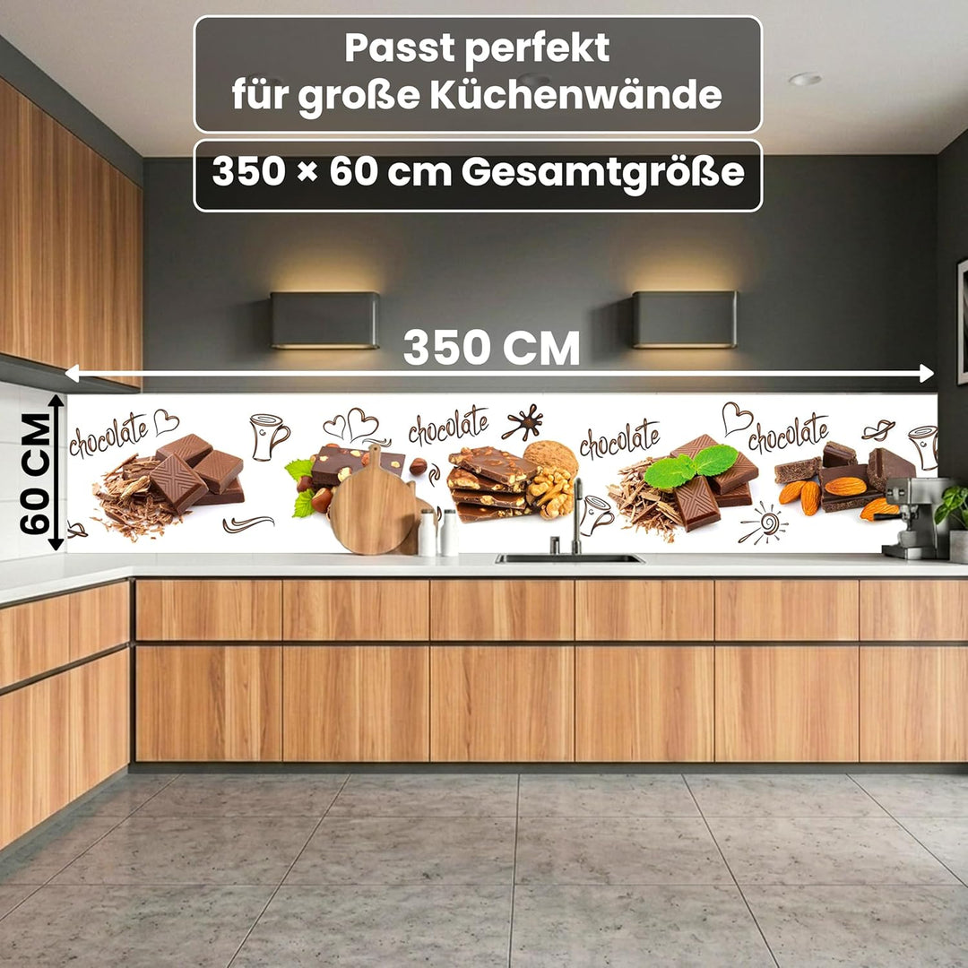 DIMEX Küchenrückwand Folie selbstklebend Schokolade | Klebefolie - Dekofolie - Spritzschutz für Küch