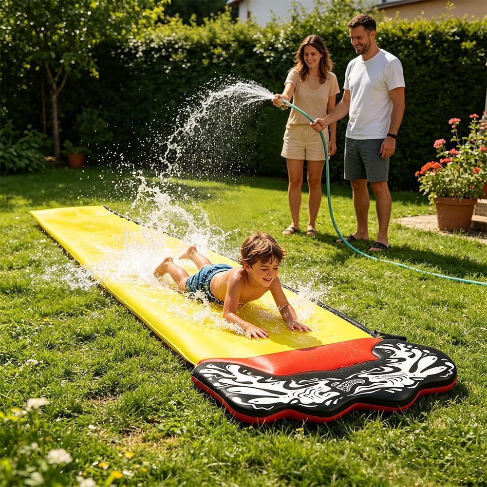 Gobesty Wasserrutsche Garten 188in x 27in, Single Wasser Slide Rutschbahn, rutschbahn Outdoor Wasser
