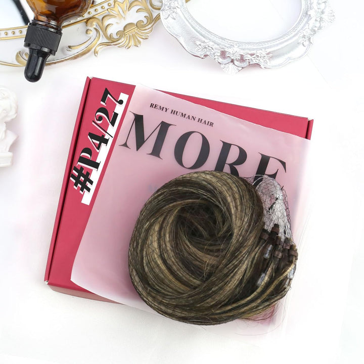 Moresoo Echthaar Extensions Microrings Strähnen Easy Loop Extensions Echthaar 1g Remy Cold Fusion Mi