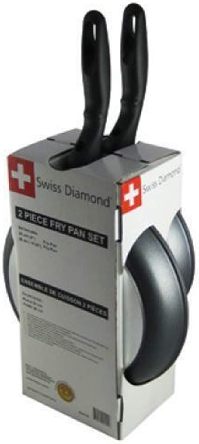 Swiss Diamond 607i Set mit 2 Pfannen, 24 cm und 28 cm, für Induktion, Antihaftbeschichtung, kein PFO