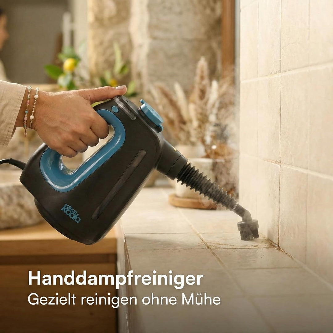 Handdampreiniger – 15 Sek. Aufheizzeit – Bis zu 30 Min. Dauerdampf – Inkl. 12 Zubehörteile – Für Bad