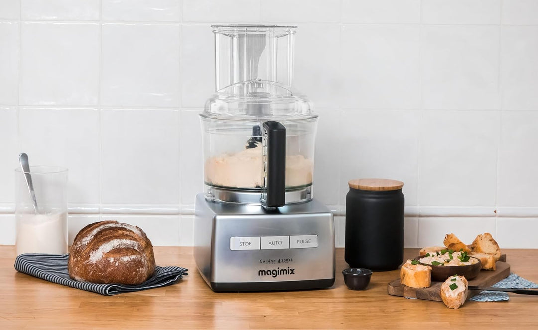 Magimix 18471EA 4200 XL Küchenmaschine, Kunststoff, Chrom