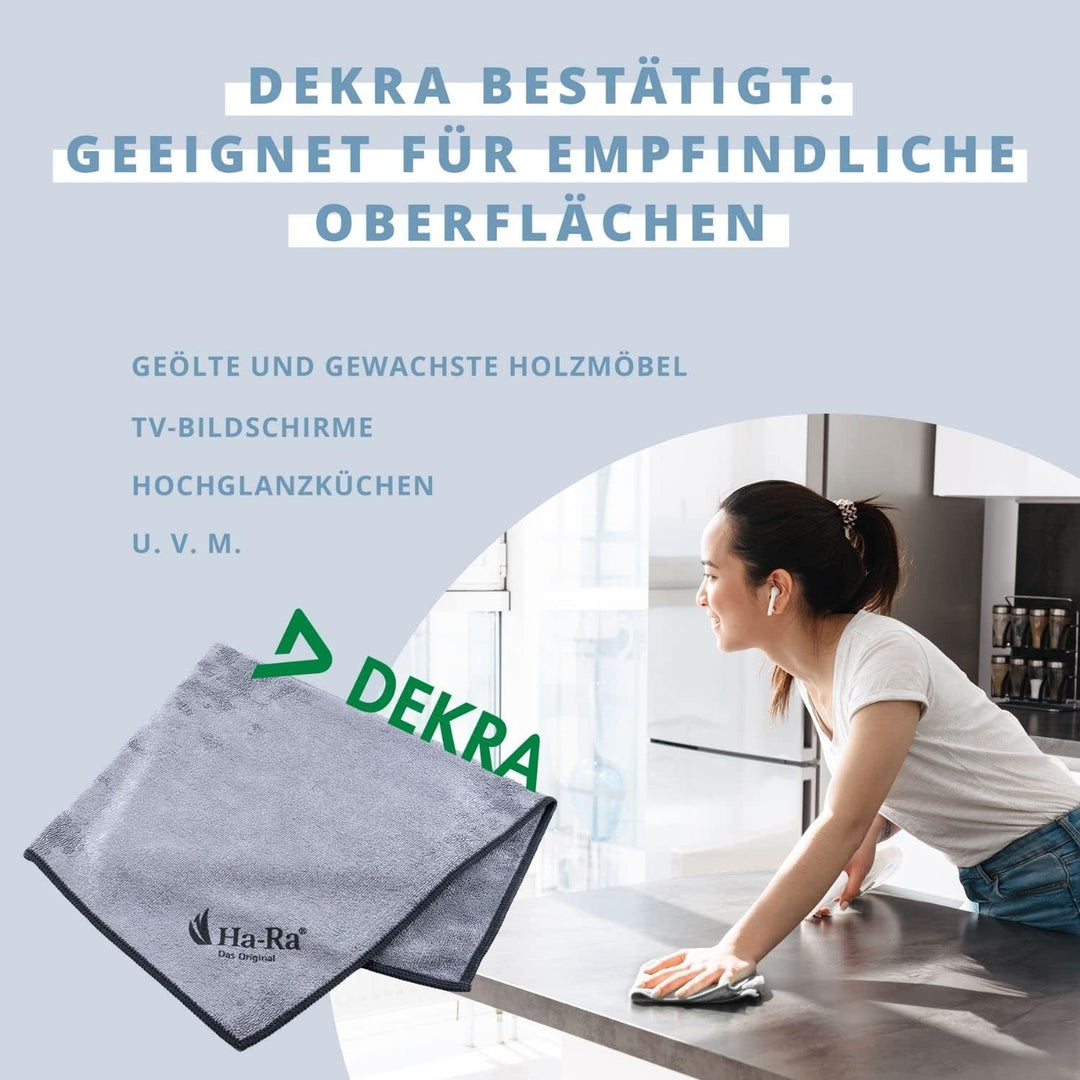 Ha-Ra Fenster-Putz-Set ein Team I Fensterwischer 32cm I Konzentrierte Vollpflege 500ml I Microfaser