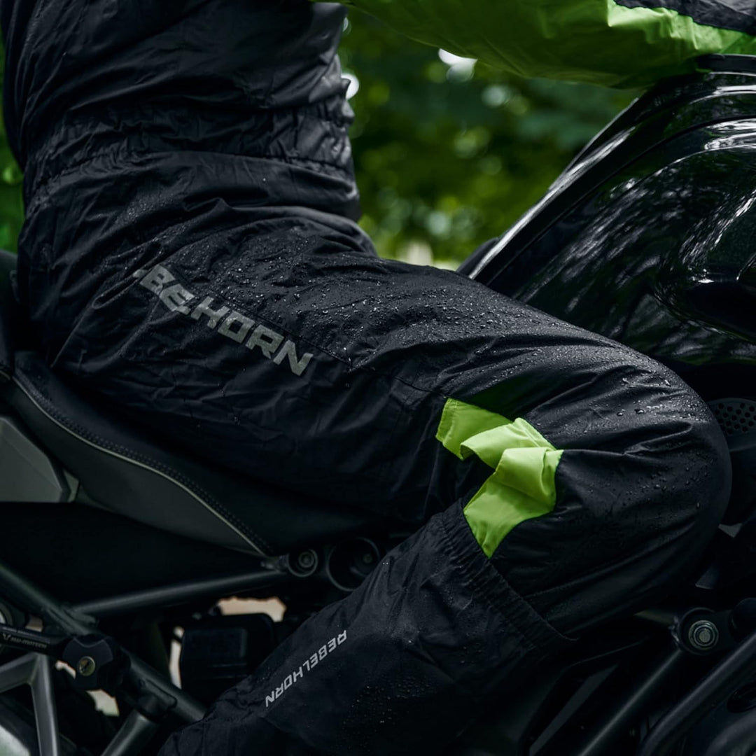 REBELHORN Travel Regenanzug für Motorrad Einteilig Langlebiges wasserdichtes Reissverschluss Klettve
