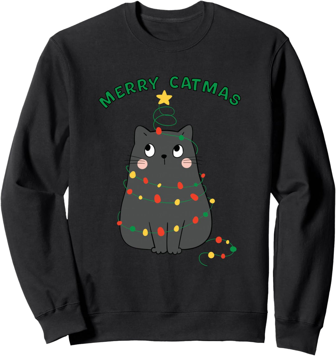 Weihnachtskatze "Merry Catmas" Sweatshirt