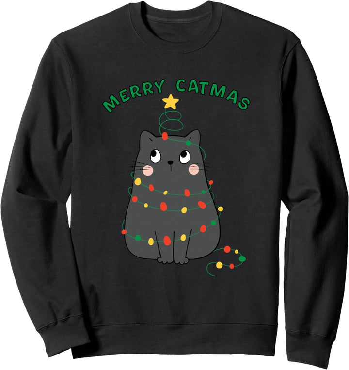 Weihnachtskatze "Merry Catmas" Sweatshirt