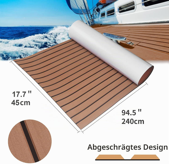 MIJOBS Teak Decking Sheet Eva Teak Selbstklebend rutschfeste Matte Marinedeck für Boote Yacht Marine
