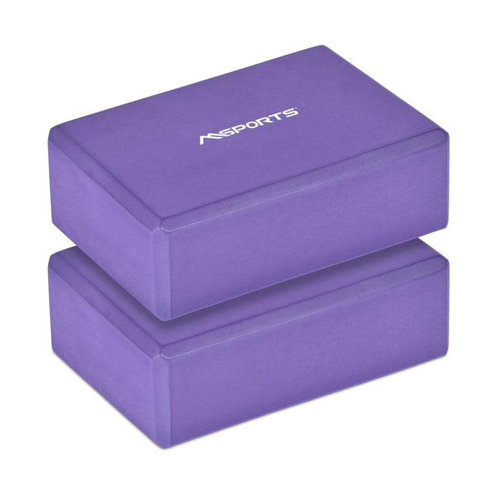 MSPORTS Yogablock Premium I 2er Pack Yogaklotz Lavendel 2x Yogablöcke, Lavendel 2x Yogablöcke