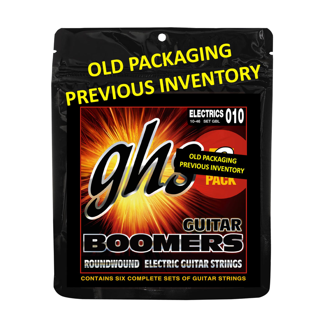 GHS Guitar Boomers - GBL - Electric Guitar String Set, Light, .010-.046, 6-Pack