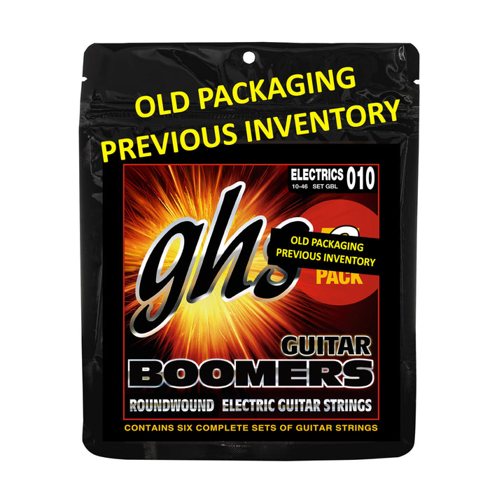 GHS Guitar Boomers - GBL - Electric Guitar String Set, Light, .010-.046, 6-Pack
