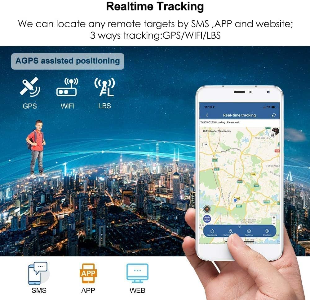 Mini Tracker GPS-Tracker Mini Ohne ABO mit Starker Magnet, GPS Sender Auto, Kinder, Hund, Katze, Fah