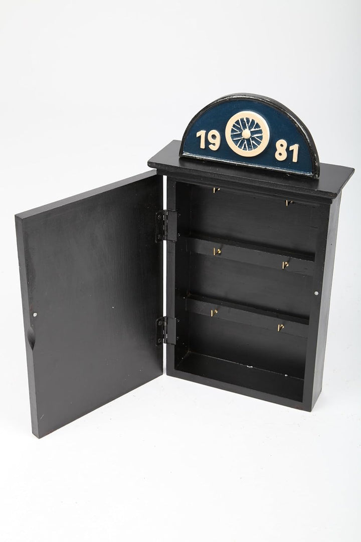 point home Design-Schlüsselschrank 1981", Retro, blau/schwarz, 40cm