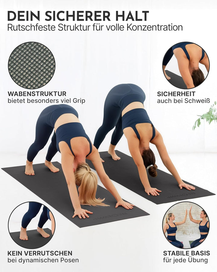 NEOLYMP Yogamatte rutschfest &amp; gelenkschonend – Gelenkschonende Gymnastikmatte &amp; Fitnessmatte für Zu