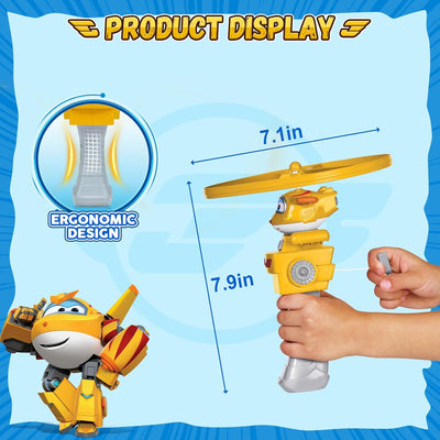 Super Wings Fliegendes Spielzeug Golden Boy für Kinder, Draussen Spass Flying Disc Launcher Spielzeu