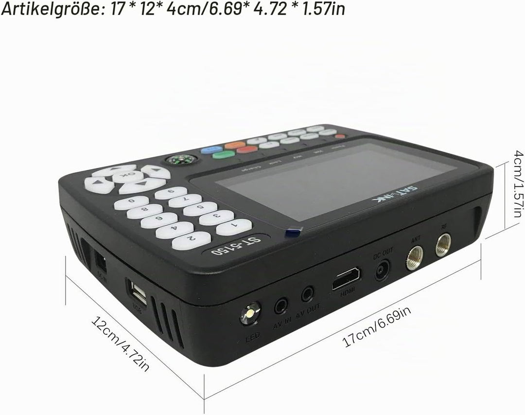 VISLONE Satfinder Messgerät ST-5150 DVB-S2 / T2 / C COMBO HD Satelliten-TV-Signalfinder Digitaler Ha
