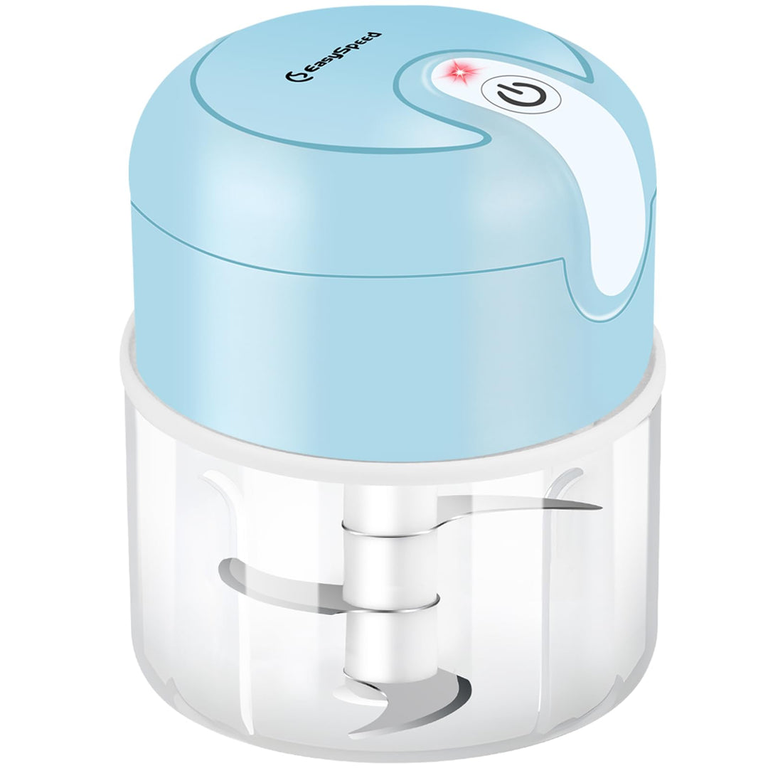 EASYSPEED Zerkleinerer Elektrisch Mini, 250ml, Gemüsezerkleinerer, USB Type-C Aufladung, Tragbar Zer