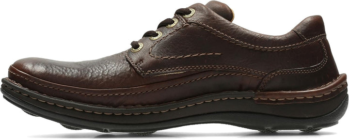 Clarks Herren Nature Three Derby 39.5 EU Mahogany Leather, 39.5 EU Mahogany Leather