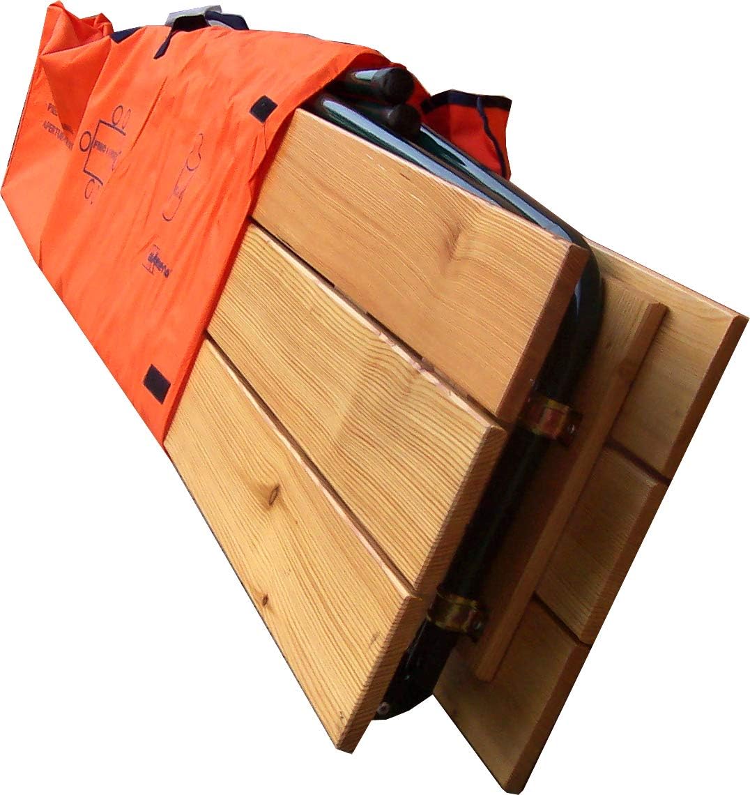 CASTELMERLINO 48 Klapptisch Camper Lärche cm 120 x 60 cm mit Tasche Nylon 60 x 120 Grau und Natur, 6