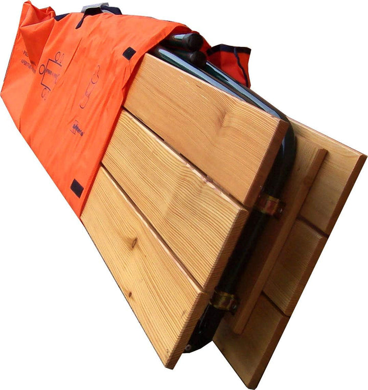 CASTELMERLINO 48 Klapptisch Camper Lärche cm 120 x 60 cm mit Tasche Nylon 60 x 120 Grau und Natur, 6