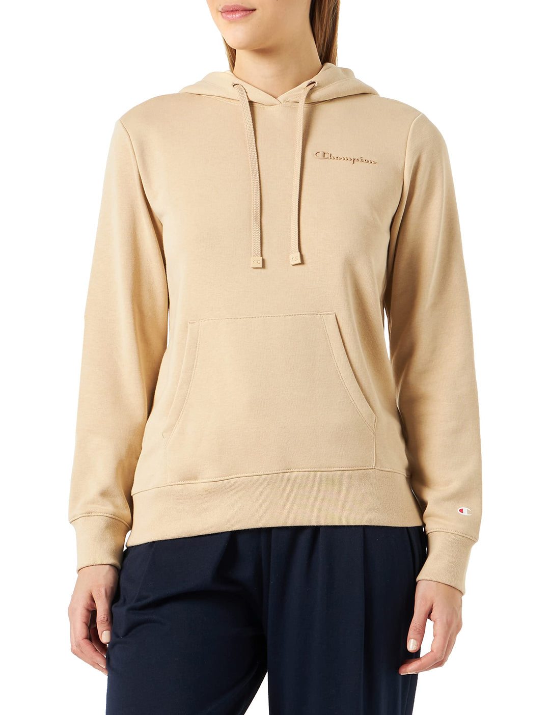 Champion Damen Legacy American Classics Powerblend Terry Small Logo Kapuzenpullover L Braun Taupe, L