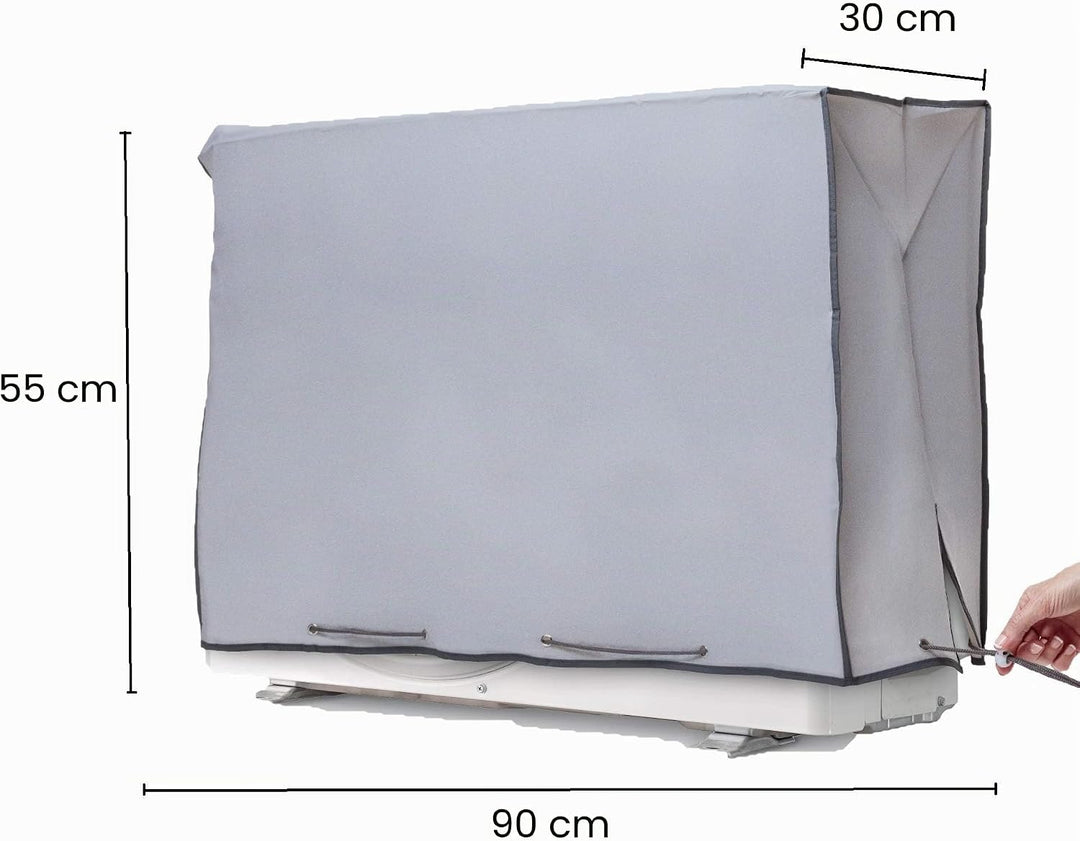 SMART-T-HAUS 7042005 Schutzhülle für Klimaanlagen, wasserdicht, doppeltes Gewebe und UV-Schutz, Grau