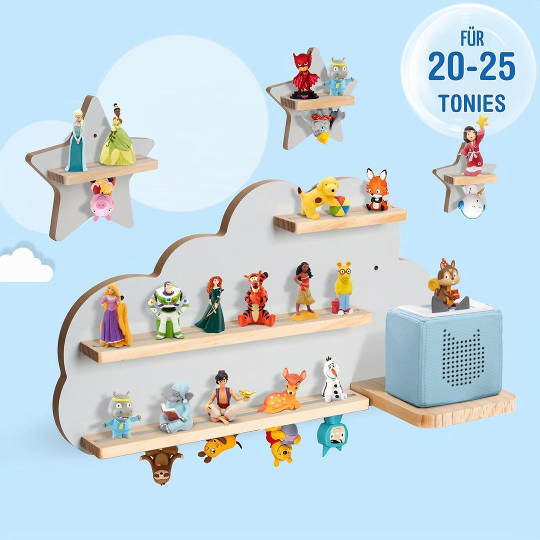 Todeco Tonie-Regal für Toniebox Hörfiguren, Magnetische Aufbewahrung für 20-25 Tonie, Perfekte Tonie
