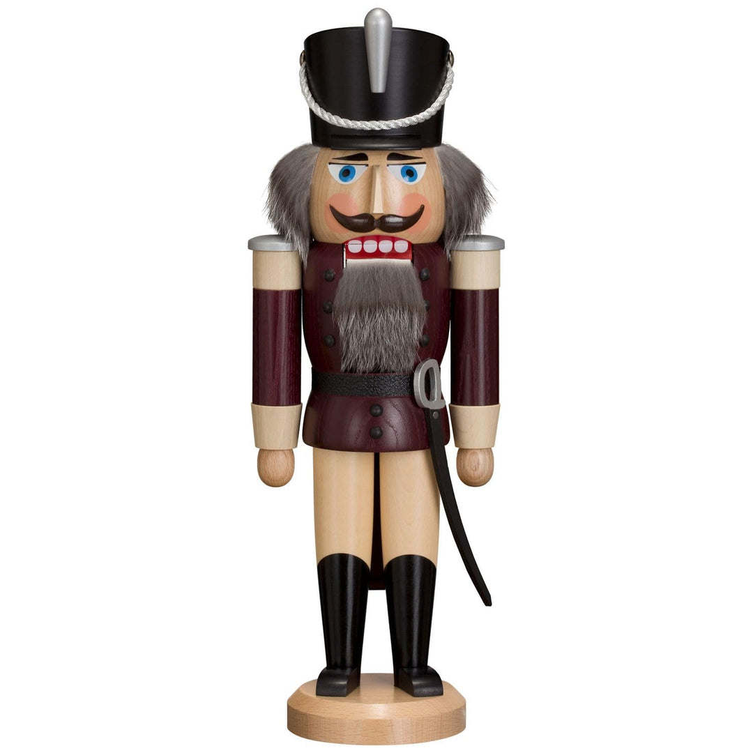 Seiffener Volkskunst | Nussknacker aus dem Erzgebirge | Husar mit Säbel 37 cm | Nussknacker Deko Fig