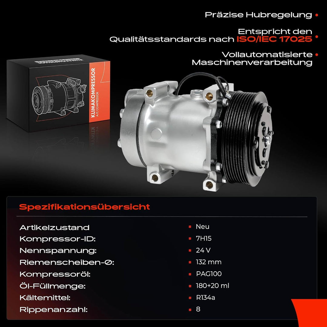 Frankberg Kompressor Klimaanlage Kompatibel mit FH 12 340 380 390 420 430 460 500 Trucks 1993-2005 F