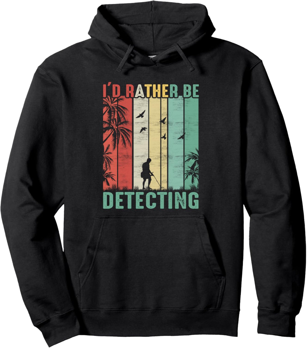 Rather Be Detecting Metalljäger Retro Herren-Detektorist Pullover Hoodie
