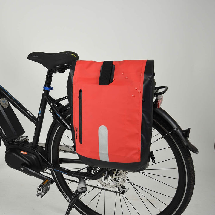 FISCHER 86282 Gepäckträger-Tasche für das Fahrrad, mit Rucksackfunktion, wasserdichtes Material, kom