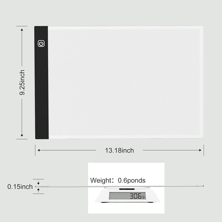 A4-Lichttafel, tragbar, magnetisch, Zeichentafel, Leuchtkasten für Zeichenblock, Skizzenblock, Licht