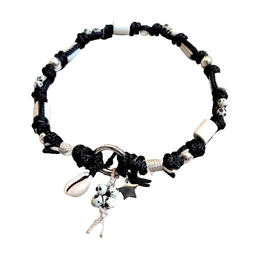EM-Keramik Kette *Gipsymee* Dalma Tina - edles Tau Schmuckhalsband für Hunde - Schwarz, Champagner u