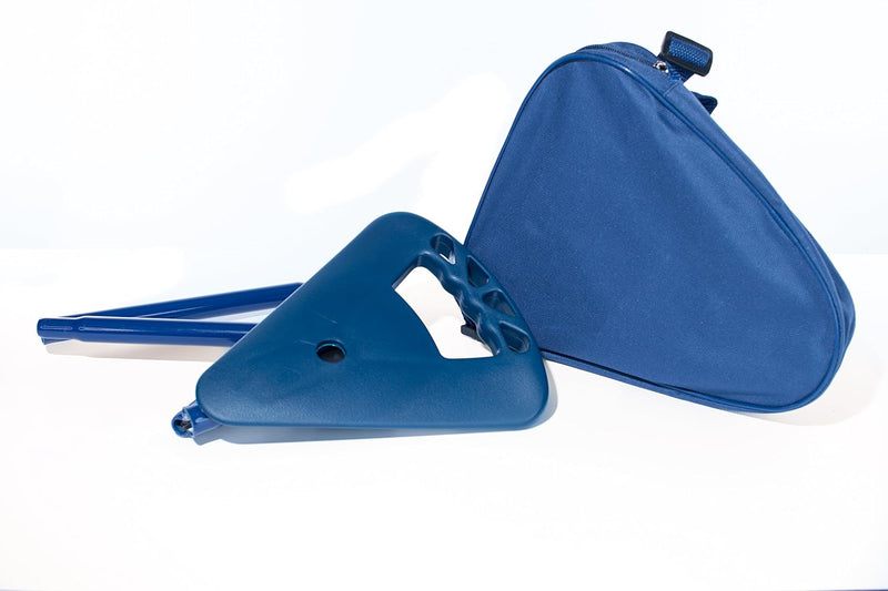 Faltbarer Sitzstock mit Tasche extra kurz Stocklänge 82 cm Farbe blau