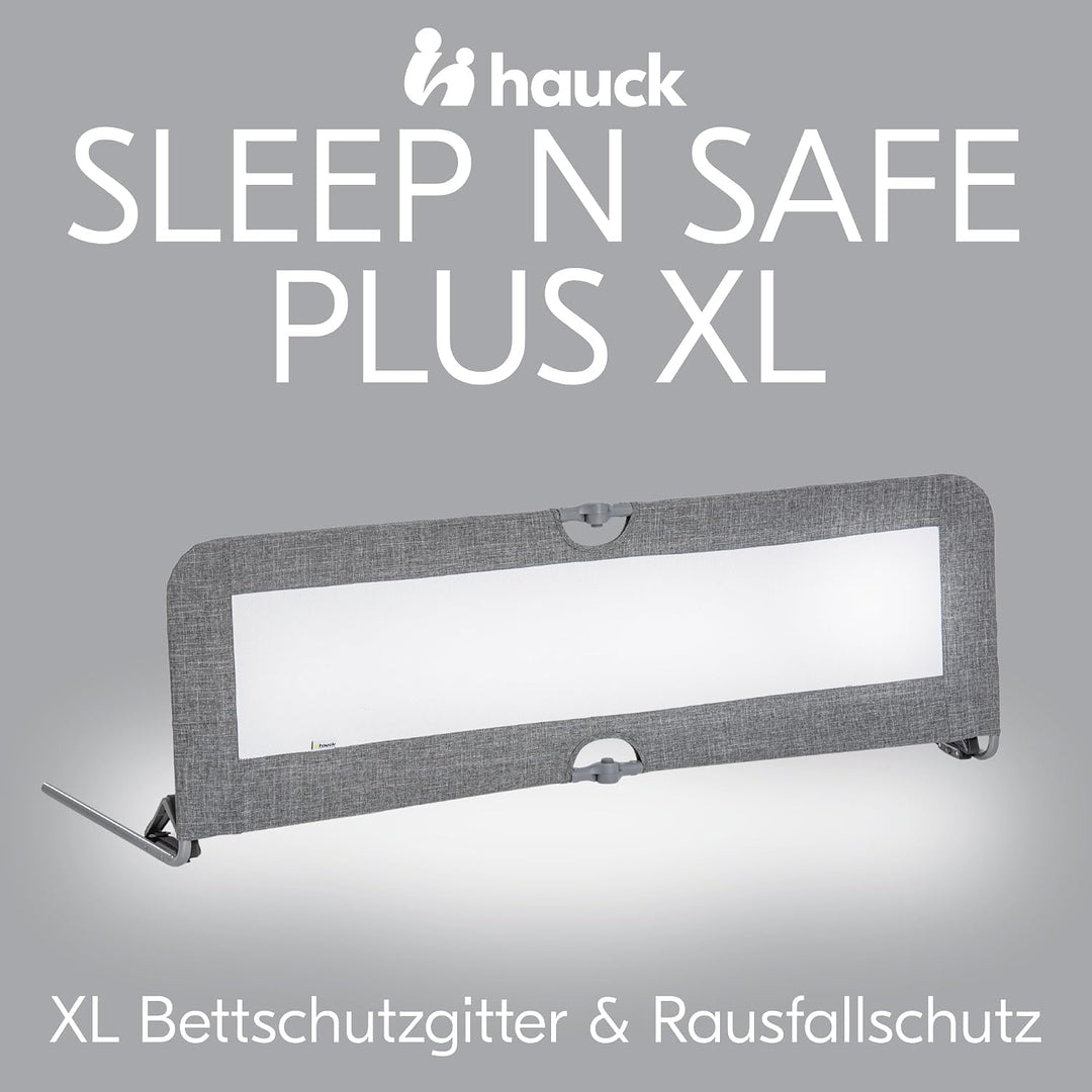 Hauck Bettschuztgitter Sleep N Safe Plus XL, Grosser Rausfallschutz Bett für Babys und Kinder im Elt