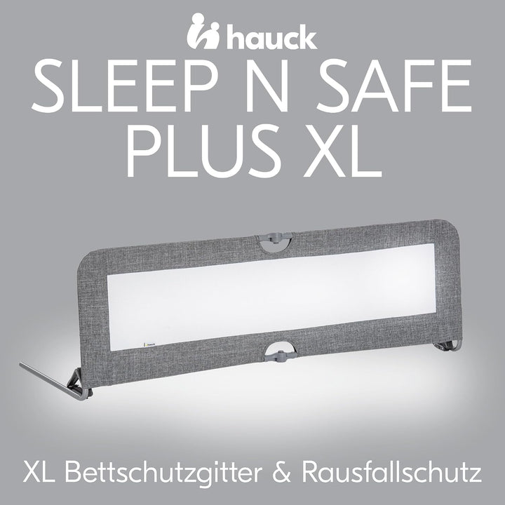 Hauck Bettschuztgitter Sleep N Safe Plus XL, Grosser Rausfallschutz Bett für Babys und Kinder im Elt