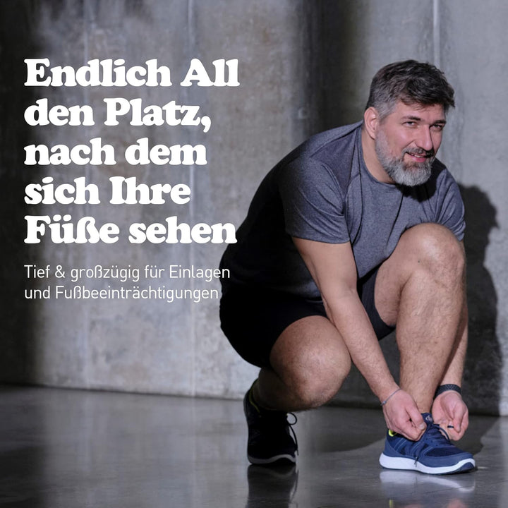 Orthopädische Weit Schuhe Damen – Extrabreite Aussensohlen – Nahtloser Innenraum für Geschwollene, D