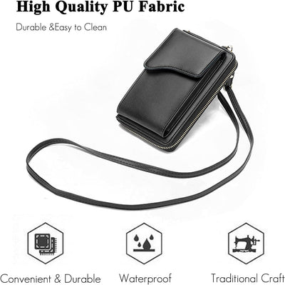 FANDARE Crossbody Tasche Damen Handy Umhängetasche Handytasche zum Umhängen Schultertasche PU Leder