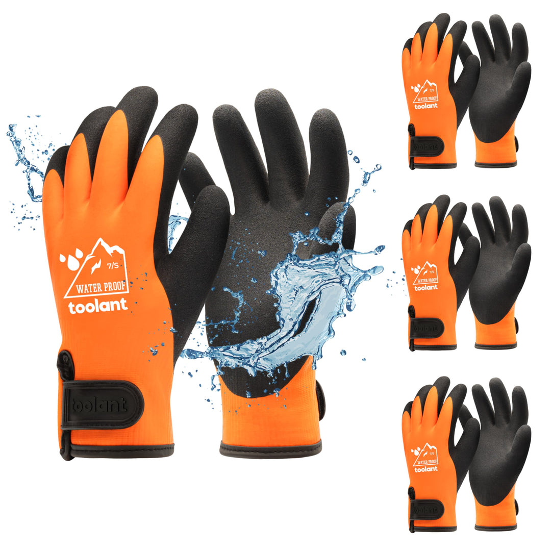 100% Waaserdichte Arbeitshandschuhe für Herren und Damen, 3 Paare, Arbeitshandschuhe Winter für kalt
