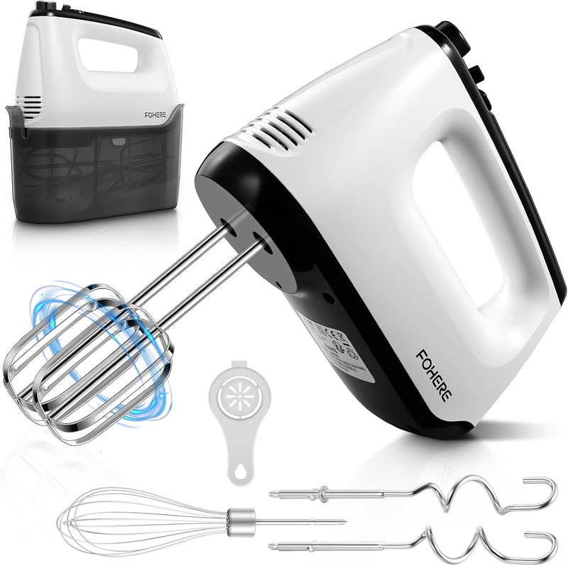 Hand Mixers - 6 Geschwindigkeiten - mit Turbo-Boost - 400 W Elektrischer Handmixer - mit Aufbewahrun