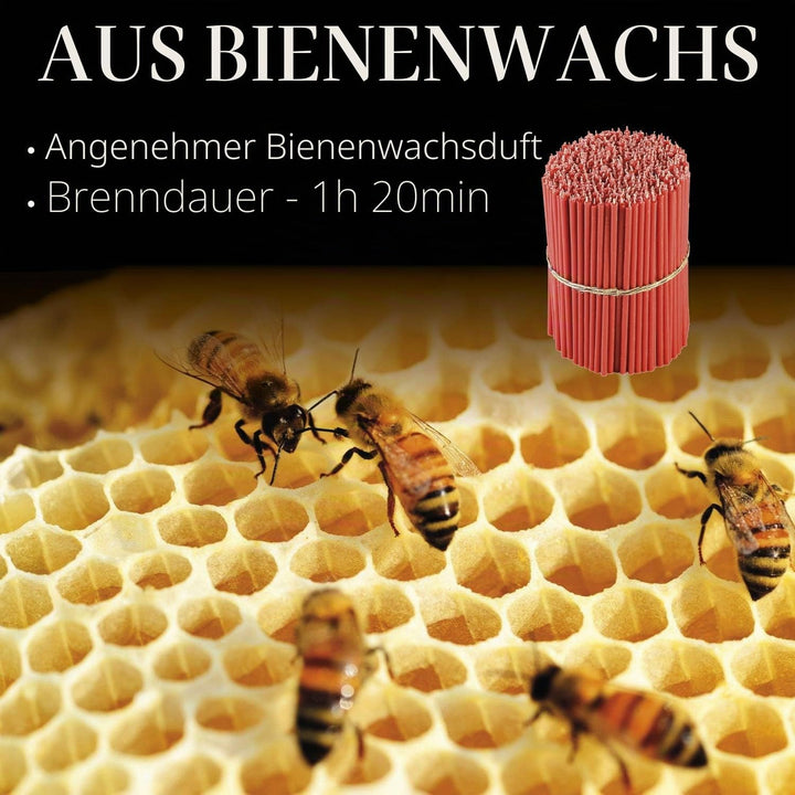 Danilovo Ritual Bienenwachs Kerzen (Rot) - Orthodoxe Kerzen für Gebet Tischdeko Hochzeit - Ungiftig,