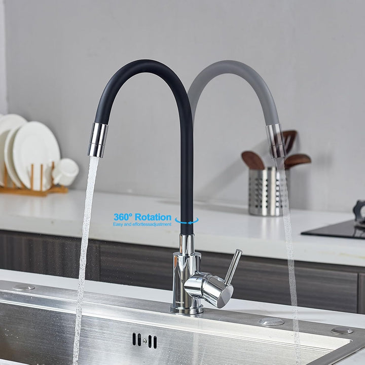 Wasserhahn Küche Mit 2 Wasserstrahlarten,LakeBayMZC Küchenarmatur Mit Flexibler Auslauf,360° drehbar